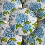 platos decoupage para regalar León hortensias azules claras