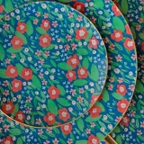 platos decoupage para regalar León flores rojas