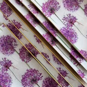 platos decoupage para regalar León flores ajos ornamentales