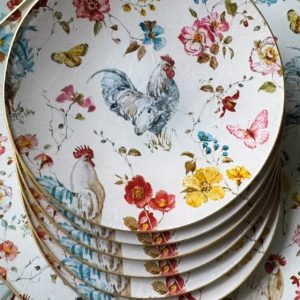 platos decoupage para regalar León gallinas primaverales
